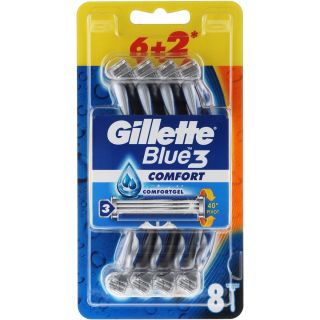 GILLETTE Blue III Plus Comfort, aparat de ras, 6+2 gratis