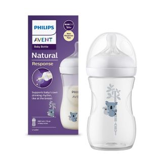 PHILIPS Avent, biberon, natural response, decor urs koala, 1 luna+, 260 ml