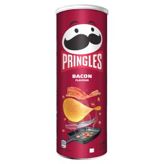 PRINGLES Bacon, chips, cu gust de bacon, 165 g