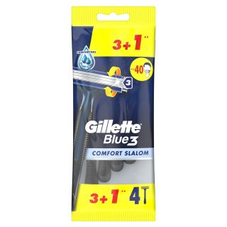 GILLETTE Blue III Slalom Comfort, aparat de ras, 3+1 buc