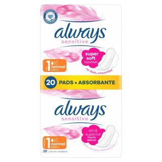 ALWAYS Sensitive Duo Normal, absorbante igienice, marime 1, 20 buc