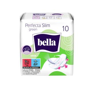 BELLA Perfecta Green, absorbante igienice, subtiri, Normal, 10 buc