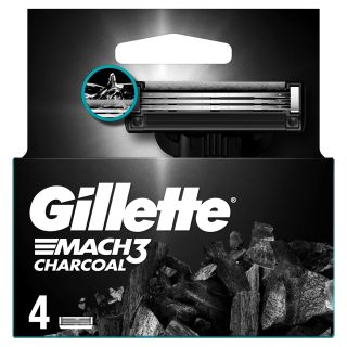GILLETTE Mach3 Charcoal, rezerva aparat de ras, 4 buc