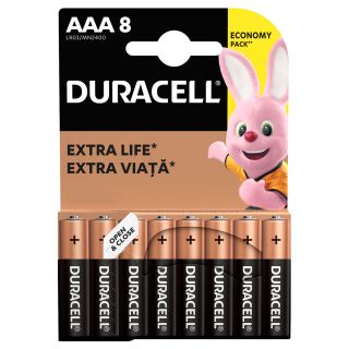 DURACELL Basic AAA, baterii, LR03, 8 buc