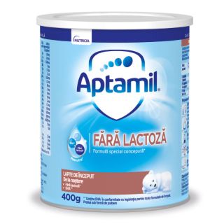APTAMIL Lactose Free, formula speciala lapte praf, de inceput, 400 g