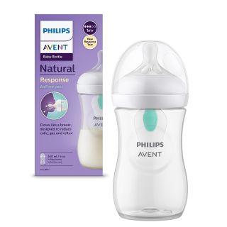 PHILIPS Avent, set cadou biberon natural response+ dispozitiv anticolici, 1 luna+, 260 ml