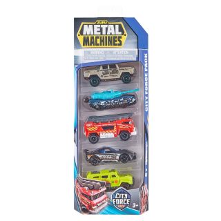 METAL MACHINES City Force, vehicule, set de 5 masinute, diverse modele