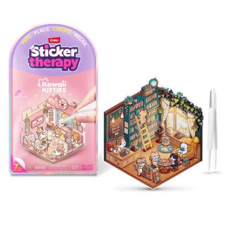 STICKER THERAPY Kawaii Kitties, Jucarie creativa, 1 buc