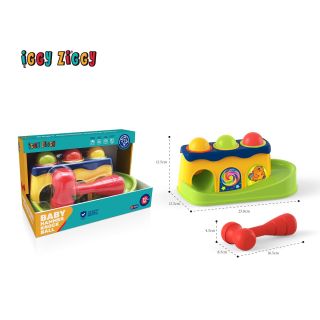 IGGY ZIGGY Baby Puzzle, jucarie interactiva, Ciocanel cu bile