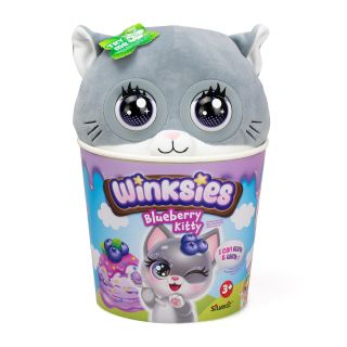 WINKSIES Blueberry Kitty, jucarie de plus, pisicuta interactiva
