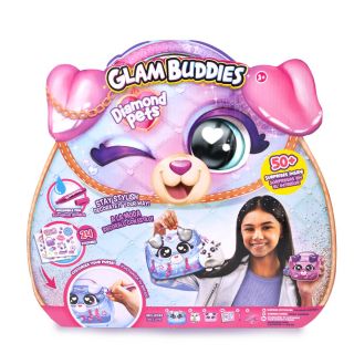 GLAM BUDDIES Diamond Pets, jucarie de plus, set 2 posete catelusi, diverse modele
