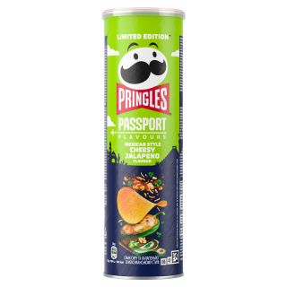 PRINGLES Passport Flavours, chips, cu gust de branza si jalapeno, 165 g