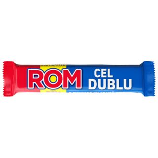 ROM Autentic Dublu, baton de ciocolata, cu crema de rom, 50g
