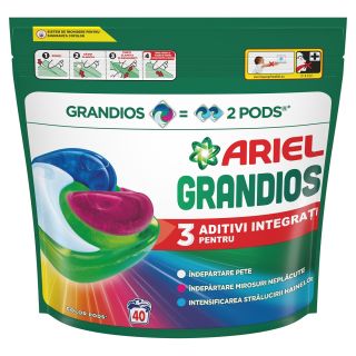 ARIEL Grandios Pods Color, detergent automat de rufe, capsule, 40 spalari, 40 buc