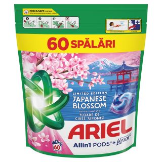 ARIEL Japanese Blossom, detergent automat de rufe, capsule, 60 spalari, 60 buc