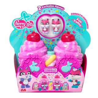 CHERRY PETS Confetti Cupcakes Vulpe, set de joaca, 2 figurine