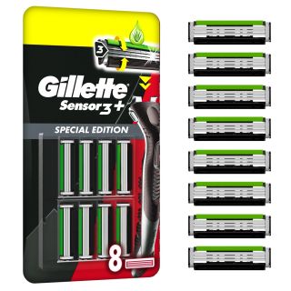 GILLETTE Sensor 3 Plus Black, rezerva aparat de ras, 8 buc