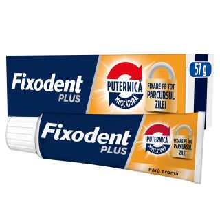 FIXODENT Plus Strong Bite, crema adeziva pentru proteza dentara, 57 g