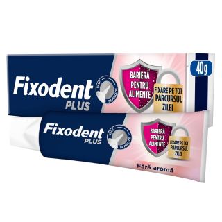 FIXODENT Plus Food Barrier, crema adeziva pentru proteza dentara, 40 g