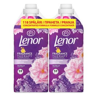 Pachet LENOR Floral Bouquet, 2 x balsam rufe, 1.239 l, 118 spalari