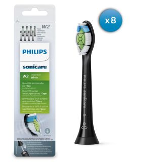 PHILIPS HX6068/13 Sonicare Optimal White, rezerva periuta electrica, Negru, 8 buc