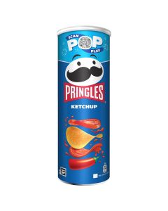 PRINGLES Ketchup, chips, cu gust de ketchup, 165 g
