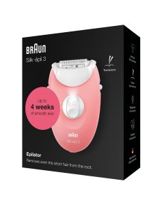 BRAUN Silk-épil 3 3-176, epilator, Roz/Alb