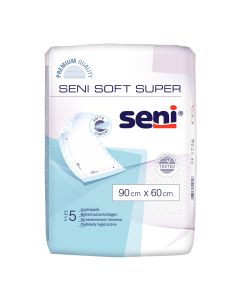 SENI Soft Super, paturici pentru protectie pat, 90x60 cm, 5 buc