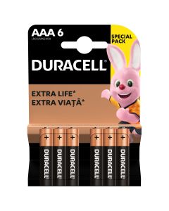 DURACELL Basic AAA, baterii, 6 buc