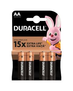 DURACELL Basic AA, baterii, LR06, 4 buc