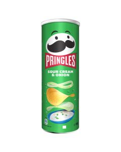 PRINGLES Sour cream&Onion, chips, cu gust de smantana si ceapa, 165 g