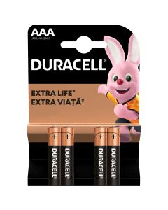 DURACELL Basic AAA, baterii, LR03, 4 buc