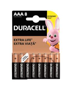 DURACELL Basic AAA, baterii, LR03, 8 buc