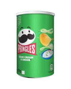 PRINGLES Sour cream&Onion, chips, cu gust de smantana si ceapa, 70 g