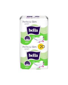 BELLA Perfecta Green, absorbante igienice, subtiri, Silk Drai, 20 buc
