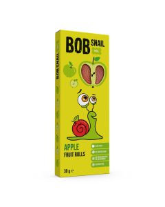 BOB SNAIL Fruit Rolls, Rulou din fructe , gustare din fructe, cu mere, 30 g