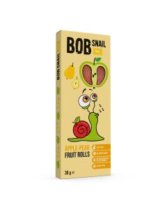 BOB SNAIL Fruit Rolls, Rulou din fructe , gustare din fructe, cu mere si pere, 30 g