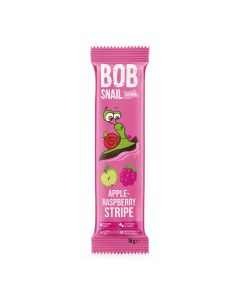 BOB SNAIL Stripe, Banda din fructe, gustare din fructe, cu mere si zmeura, 14 g