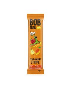 BOB SNAIL Stripe, Banda din fructe, gustare din fructe, cu pere si mango, 14 g