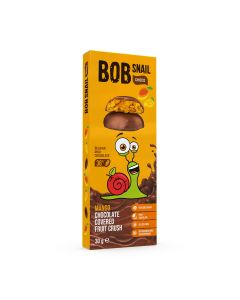BOB SNAIL Fruit Crush, Fructe cu ciocolata cu lapte, gustare din fructe, cu mango, 30 g