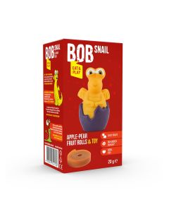 BOB SNAIL Eat & Play, Rulou din fructe cu jucarie, gustare din fructe, 20 g