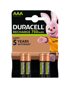 DURACELL Recharge, acumulatori, AAA 750 mAh, 4 buc