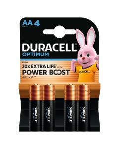 DURACELL Optimum AA, baterii, 4 buc