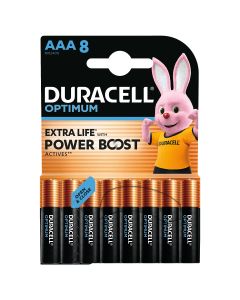 DURACELL Optimum AAA, baterii, 8 buc