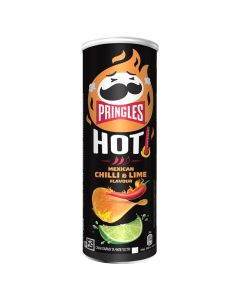 PRINGLES Hot Mexican Chilli&Lime, chips, cu gust de ardei iute si limeta, 160 g