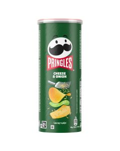 PRINGLES Cheese&Onion, chips, cu gust de branza si ceapa, 125&nbsp;g