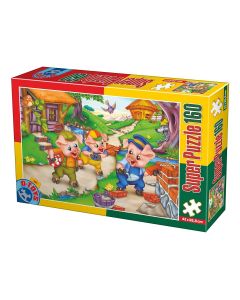 D-TOYS Cei trei purcelusi, Puzzle, 160 piese
