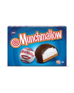 MUNCHMALLOW Prajitura Clasica, gustare, cu bezea, biscuiti si glazura de ciocolata, 105 g