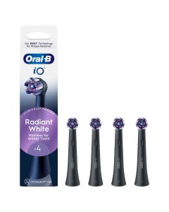 ORAL-B iO Radiant White, rezerva periuta electrica, compatibile doar cu seria iO, Negru, 4 buc