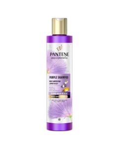 PANTENE Silky & Glowing Purple, sampon, pentru neutralizarea tonurilor de galben, 250&nbsp;ml